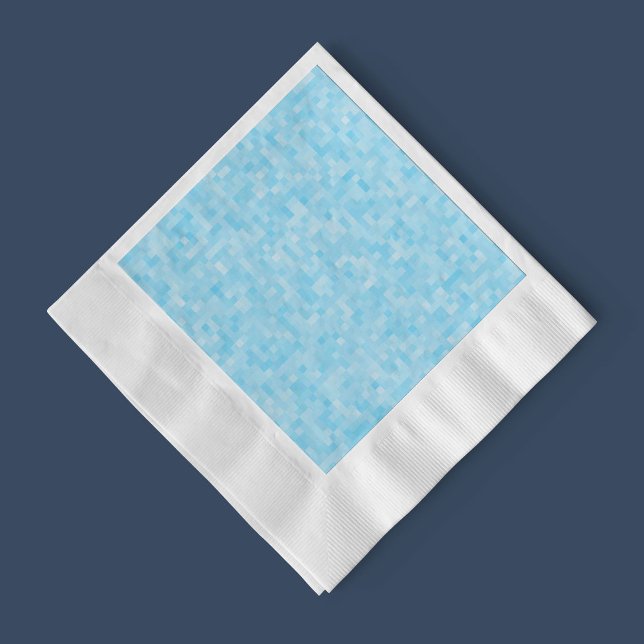 Blue Mosaic Pixel Serviette (Von Creator hochgeladen)