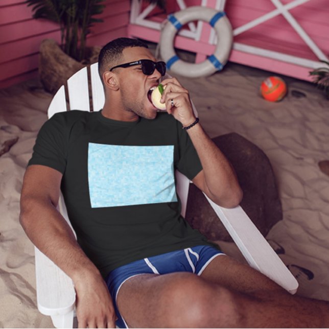 Blue Mosaic Pixel T-Shirt (Von Creator hochgeladen)