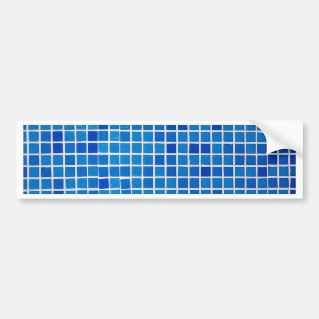 Blue Mosaic Tile Autoaufkleber (Vorne)