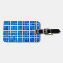 Blue Mosaic Tile Gepäckanhänger