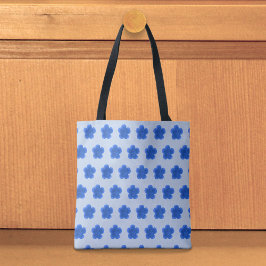 Blue Moss Rose Seamless Pattern Tote Bag
