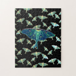 Blue Moth Butterfly Puzzle Geschenkboxen