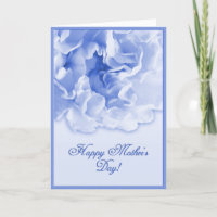 Blue Mother Day Carnation Card