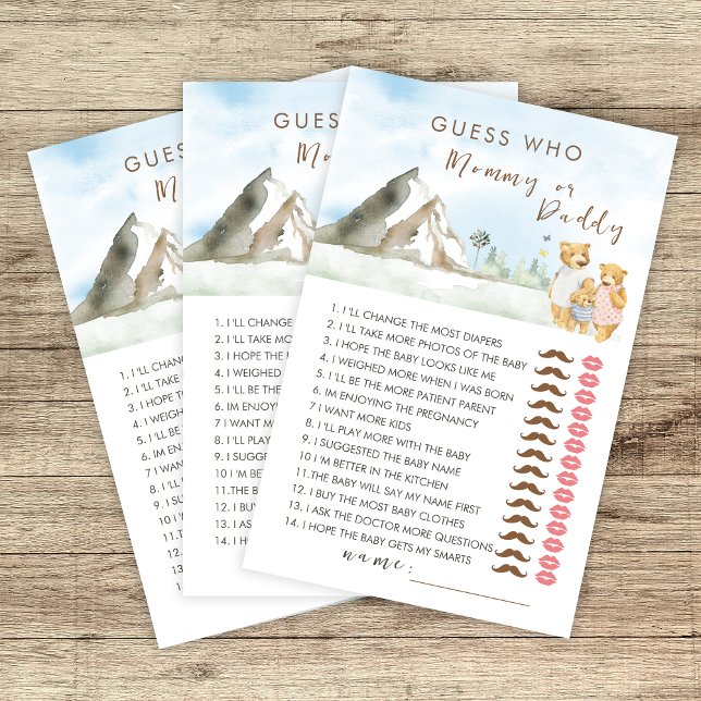 Blue Mountain Bär rät, wer Mama oder Daddy Game is (Von Creator hochgeladen)