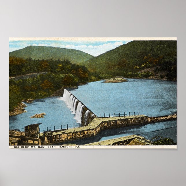 Blue Mountain Dam Hamburg PA Schuylkill Poster (Vorne)