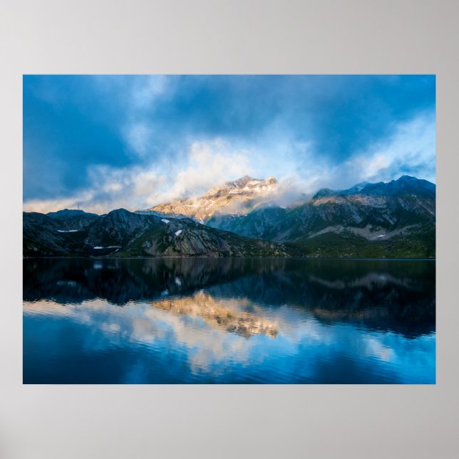 Blue Mountain Lago Print Poster Kunstwerk (Vorne)