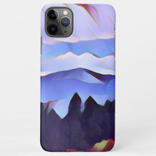 Blue Mountain Painting Phone Case iPhone 11Pro Max Hülle