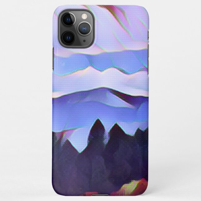 Blue Mountain Painting Phone Case iPhone Hülle (Rückseite)