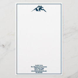 Blue Mountain Real Anwesen Company Custom Realtor Briefpapier