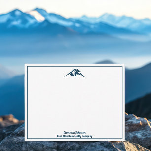 Blue Mountain Real Anwesen Company Custom Realtor Mitteilungskarte