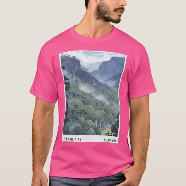 Blue Mountains Australia Active T-Shirt (Vorderseite)