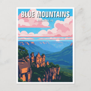 Blue Mountains Australia Reisen abstrakt Postkarte