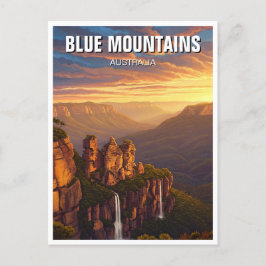 Blue Mountains Australia Travel Postkarte