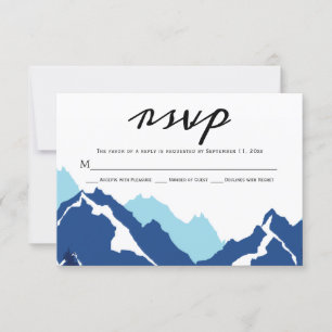 Blue Mountains Hochzeit RSVP Antwortkarte Karte
