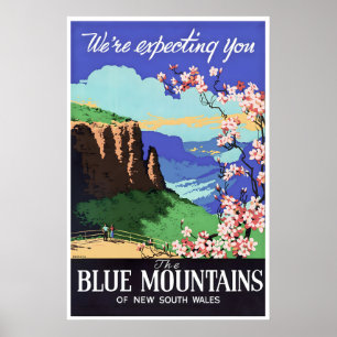 Blue Mountains Kunst Neu-Süd-Wales Druck Australie Poster
