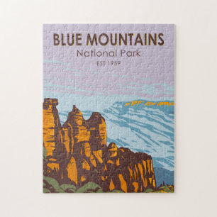 Blue Mountains Nationalpark Australien Vintag Puzzle
