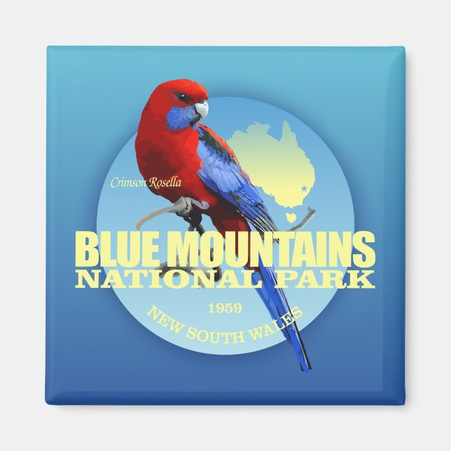 Blue Mountains NP - Crimson Rosella Magnet (Vorne)