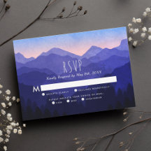 Blue Mountains Wedding RSVP Card