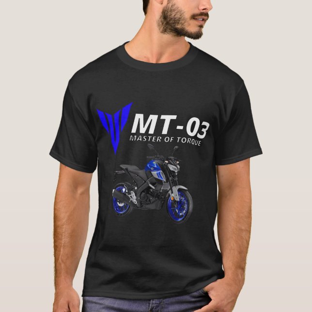 Blue Mt-03 Motorrad T-Shirt (Vorderseite)