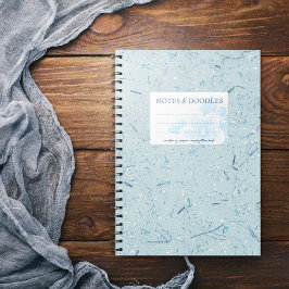 Blue Mulberry Paper Composite Notebook Elegant Notizbuch
