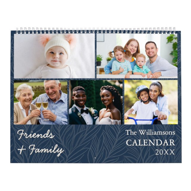 Blue Multi Foto Calendar - Familie und Freunde Kalender (Titelbild)