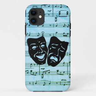 Blue Music Art Unites Theater Masken Case-Mate iPhone Hülle