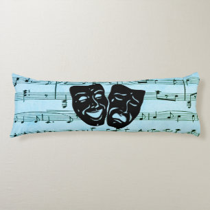 Blue Music Art Unites Theater Masken Seitenschläferkissen