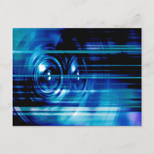 Blue Music Lautsprecher Postkarte
