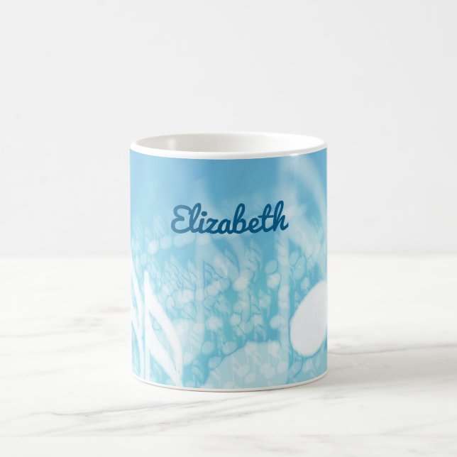 Blue Music Personalisiert Kaffeetasse (Mittel)