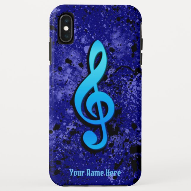 Blue Musiknote Symbol iPhone XS Max Fall Case-Mate iPhone Hülle (Rückseite)