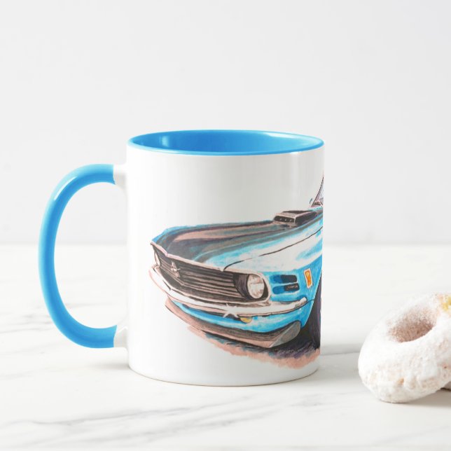 Blue Mustang Tasse 1970 (Mit Donut)