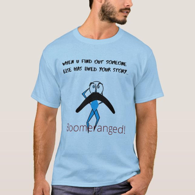 Blue 'My Story' Basic Boomerangang T-Shirt (Vorderseite)
