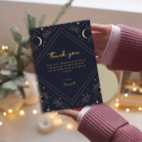 Blue Mystic Horoskop Moon Danke Karte