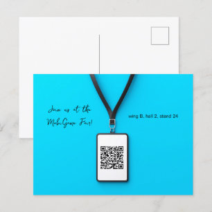 Blue Name Tag Fair Postkarte