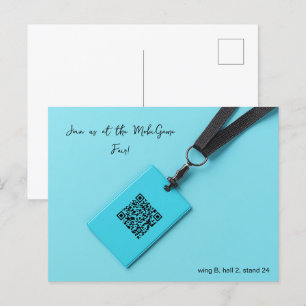 Blue Name Tag Fair Postkarte