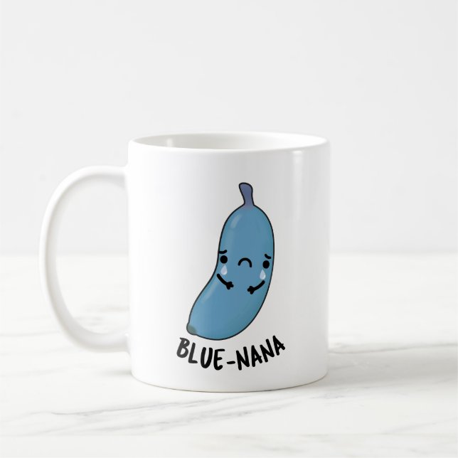 Blue-nana Funny Banana Pun Kaffeetasse (Links)