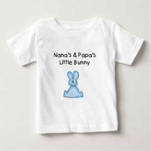 Blue Nana's and Papa's Little Bunny Baby T-shirt