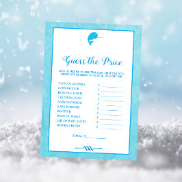 Blue Narwhal rät das Pice Baby Duwer Game Einladung