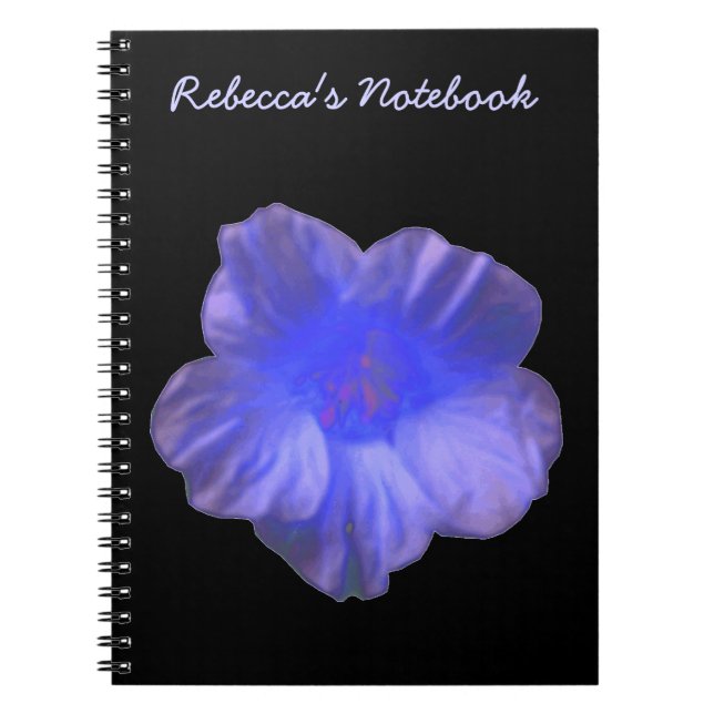 Blue Nasturtium Blume Anpassbare Notebooks Notizblock (Vorderseite)