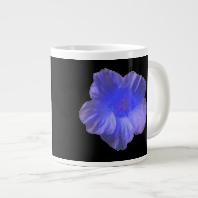 Blue Nasturtium Blume Tasse (Vorderseite Rechts)
