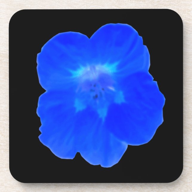 Blue Nasturtium Cork Untersetzer (Vorderseite)