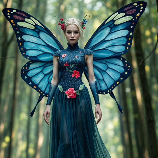 Blue Nature Fairy Forest Schnitt Paper Seidenpapier (Von Creator hochgeladen)