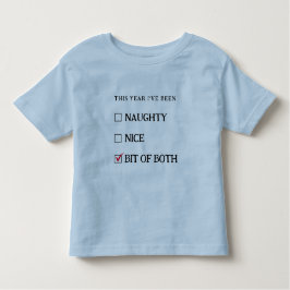 Blue Naughty Nice List Funny Niedliche Weihnachten Kleinkind T-shirt