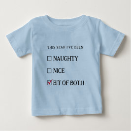 Blue Naughty Nice List Funny Niedliches Weihnachts Baby T-shirt