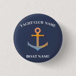 Blue Nautic Anchor Yacht Club Marina welcom Button