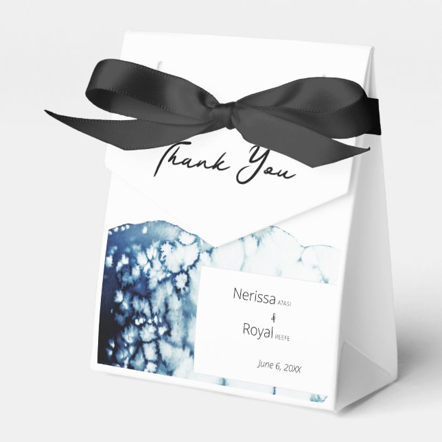 Blue Nautic Hochzeit in Urlaubsort Geschenkschachtel (Vorderseite)