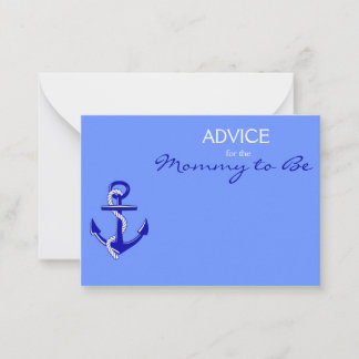 Blue Nautical Advisor für die Mommy to Be Cards Hinweiskarte