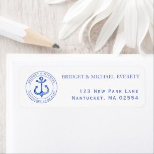 Blue Nautical Anchor   Personalisierte Hochzeit