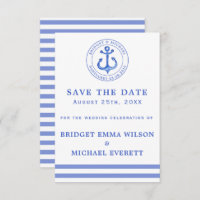 Blue Nautical Anchor | Save the Date Hochzeit
