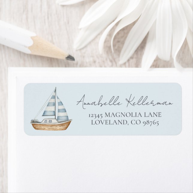 Blue Nautical Return Address (Insitu)